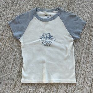 brandy melville blue heaven sent baby tee